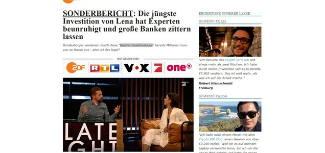 Webseite Im Fake Check Sangerin Lena Durch Auto Trading Reich Maczeug