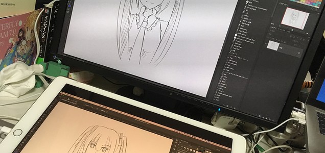 Ipad アプリ Duet Pro を液タブにして Clip Studio Paint でマンガ描いてみた レッツトライ しもしも