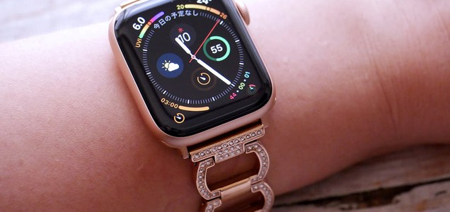 記事紹介 Apple Watchをもっとおしゃれに身につけたい Apple Watch Series 4がアクセサリーに見える輝くバンドを紹介 すずまりブログ