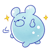リリースした 水の雫から生まれた青いクマ あわくまちゃんからしずくまちゃんに名前を改めまして 第２弾リリースしました しずくまちゃん２ Line スタンプ Line Store ツイレポ