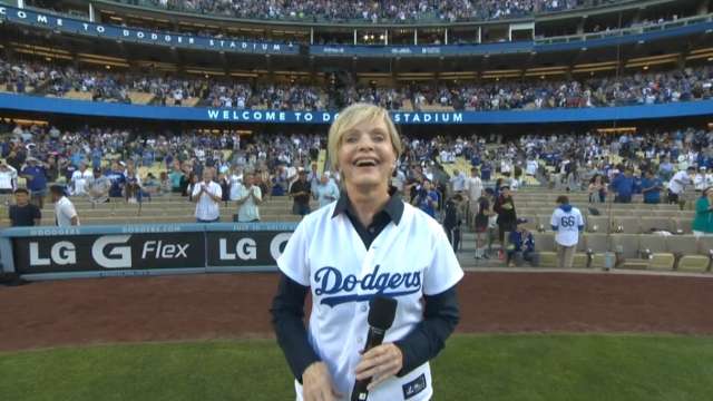 Florence Henderson at Dodger Stadium, 2014