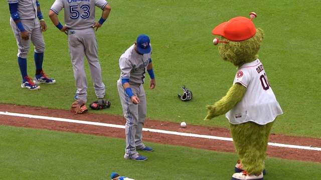 Orbit and Jose Bautista Play With Dolls — Wait, What?, by MLB.com/blogs