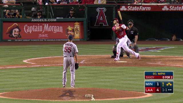 Brian Dozier grounds out, shortstop Andrelton Simmons to first