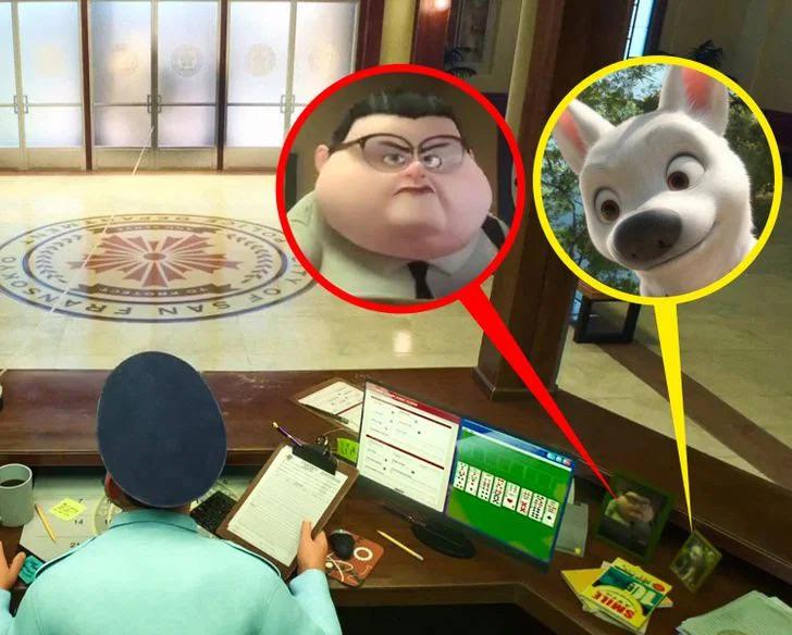 Disney Pixar Easter eggs Big Hero 6 Bolt