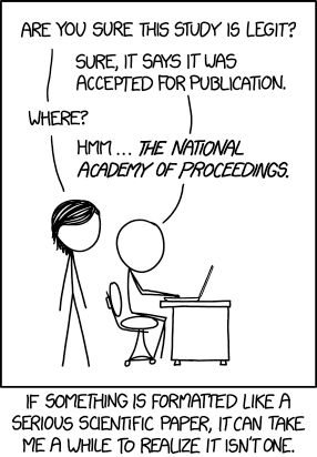 Are you sure this study is legit? Sure, it says it was accepted for publication. Where? Hmm... The National Academy of Proceedings. If something is formatted like a serious scientific paper, it can take me a while to realize it isn't one.