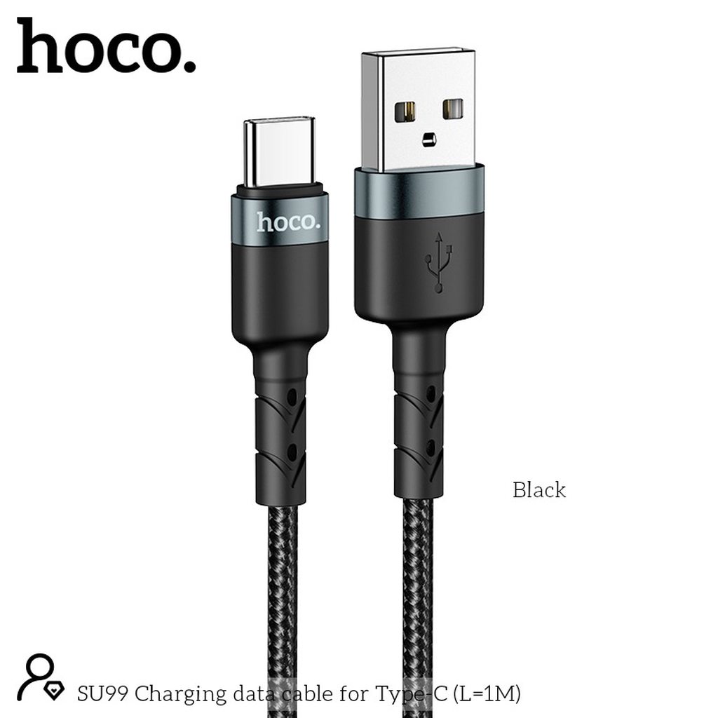 CÁP SẠC NHANH HOCO SU99 TYPE C DÒNG 3A DÀI 1M - CHÍNH HÃNG