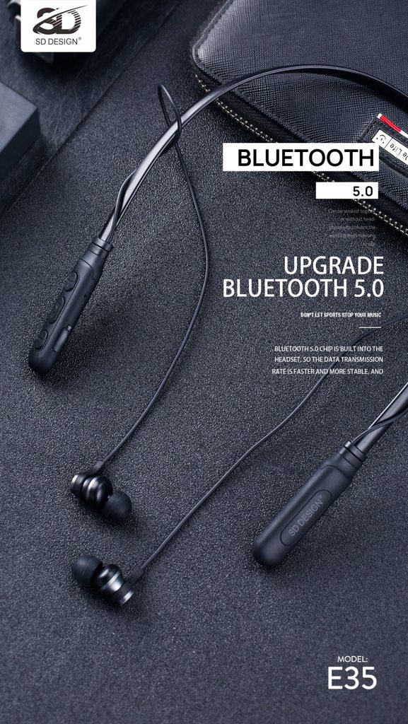 TAI NGHE BLUETOOTH SD DESIGN E35 - CHÍNH HÃNG