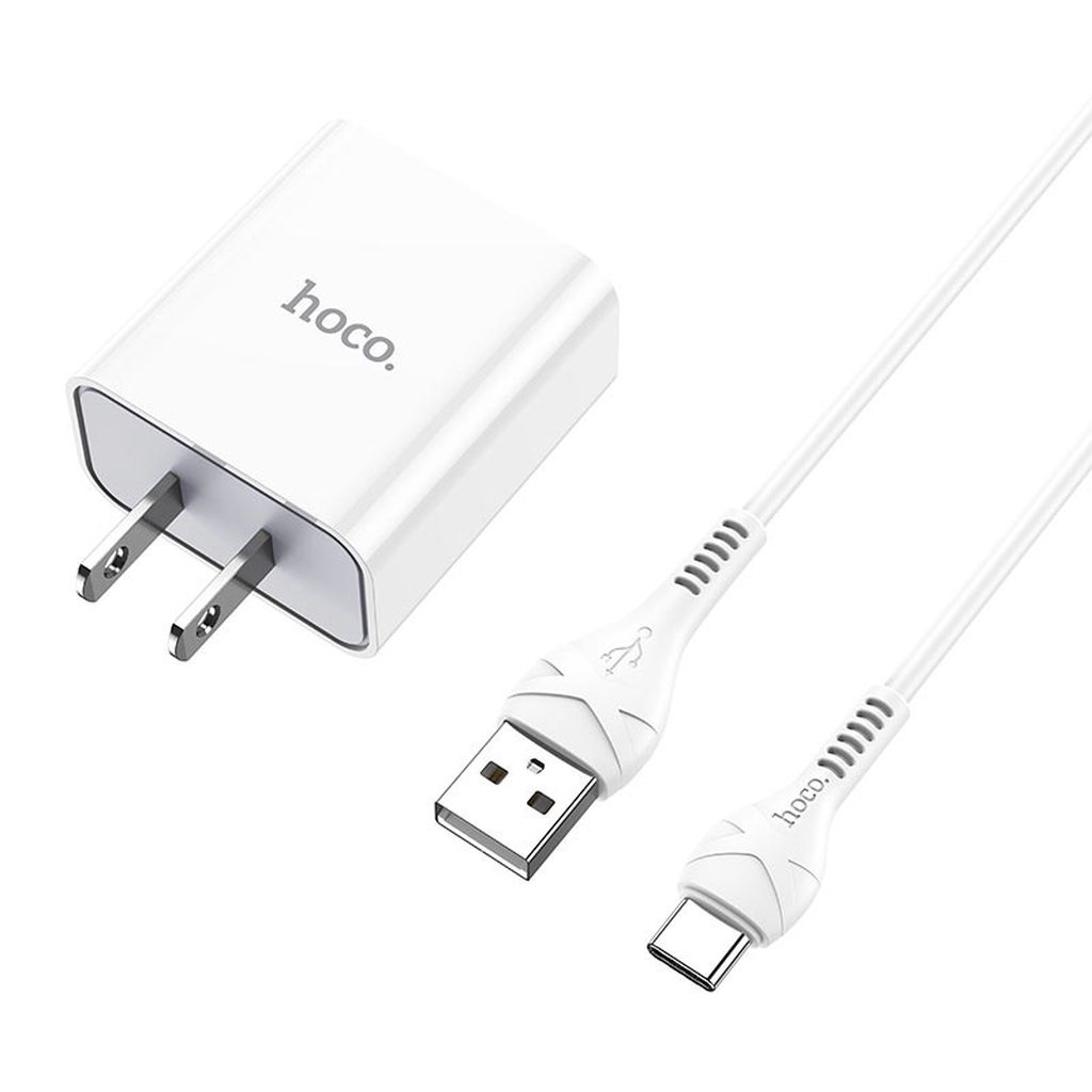 BỘ SẠC NHANH HOCO C81 5V/2.1A ĐẦU TYPE C DÀI 1M - CHÍNH HÃNG