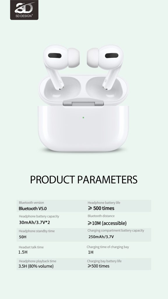 TAI NGHE AIRPOD PRO SD DESIGN - CHÍNH HÃNG