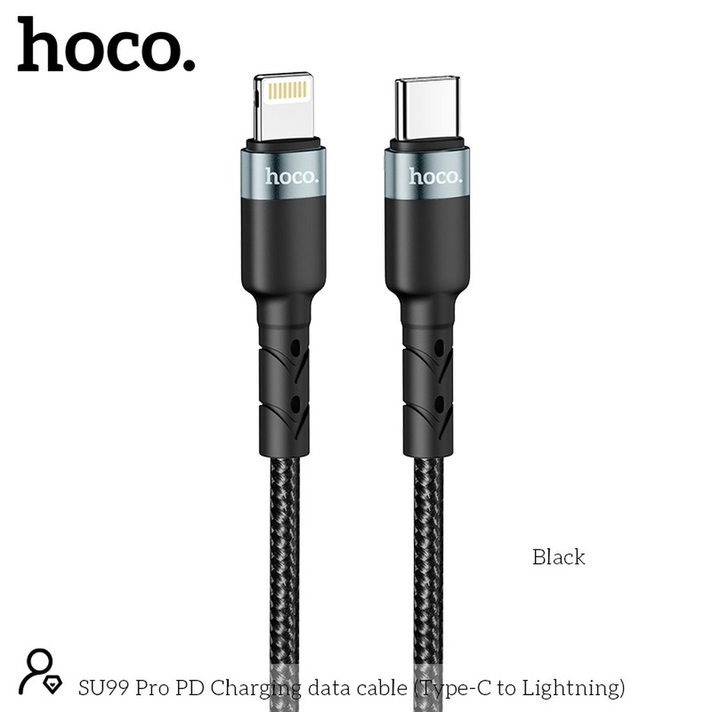 CÁP SẠC NHANH HOCO SU99 PRO PD 20W TYPE C RA LIGHTNING - CHÍNH HÃNG