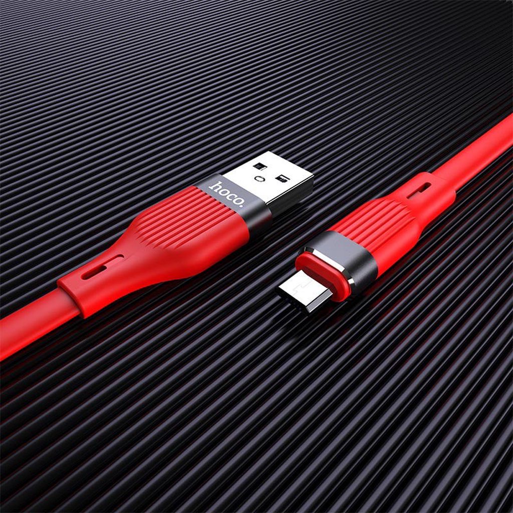 CÁP SẠC NHANH SILICON HOCO U72 DÒNG 2.4A ĐẦU MICRO DÀI 1.2M - CHÍNH HÃNG