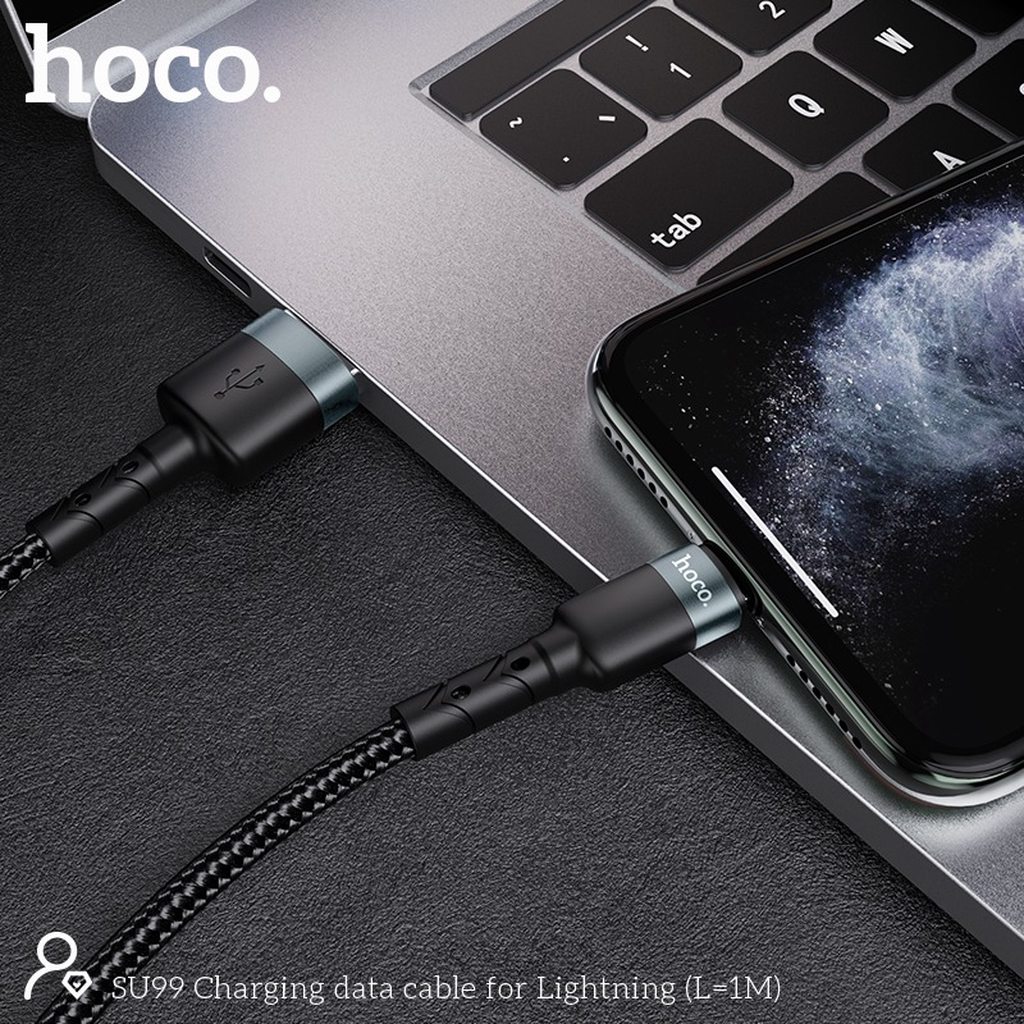 CÁP SẠC NHANH HOCO SU99 LIGHTNING DÒNG 2.4A DÀI 1M - CHÍNH HÃNG