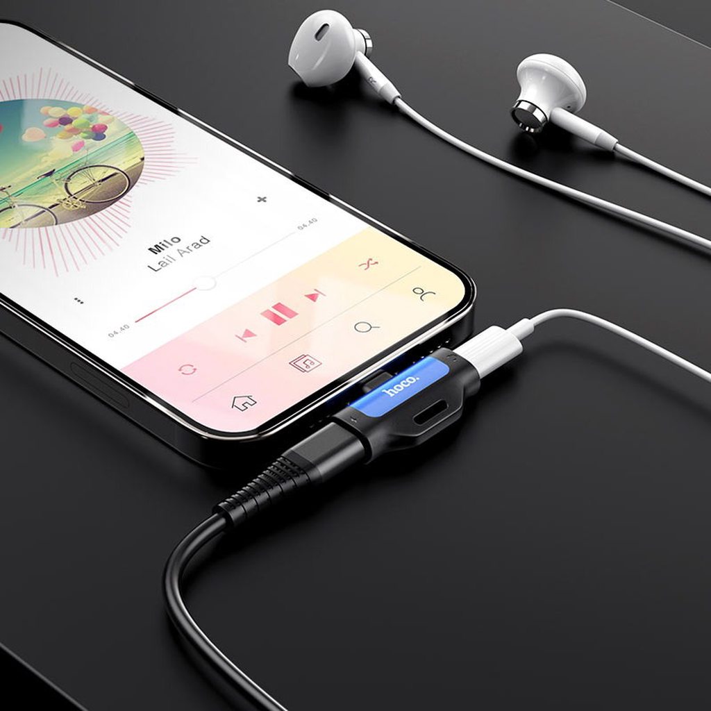 CỔNG CHUYỂN LS31 GỒM 2 KHE CẮM CHÂN LIGHTNING - HOCO CHÍNH HÃNG