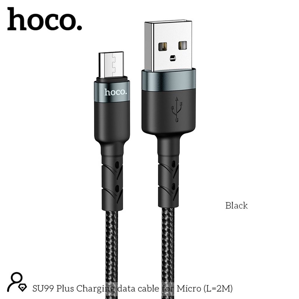 CÁP SẠC NHANH HOCO SU99 PLUS MICRO DÒNG 2.4A DÀI 2M - CHÍNH HÃNG