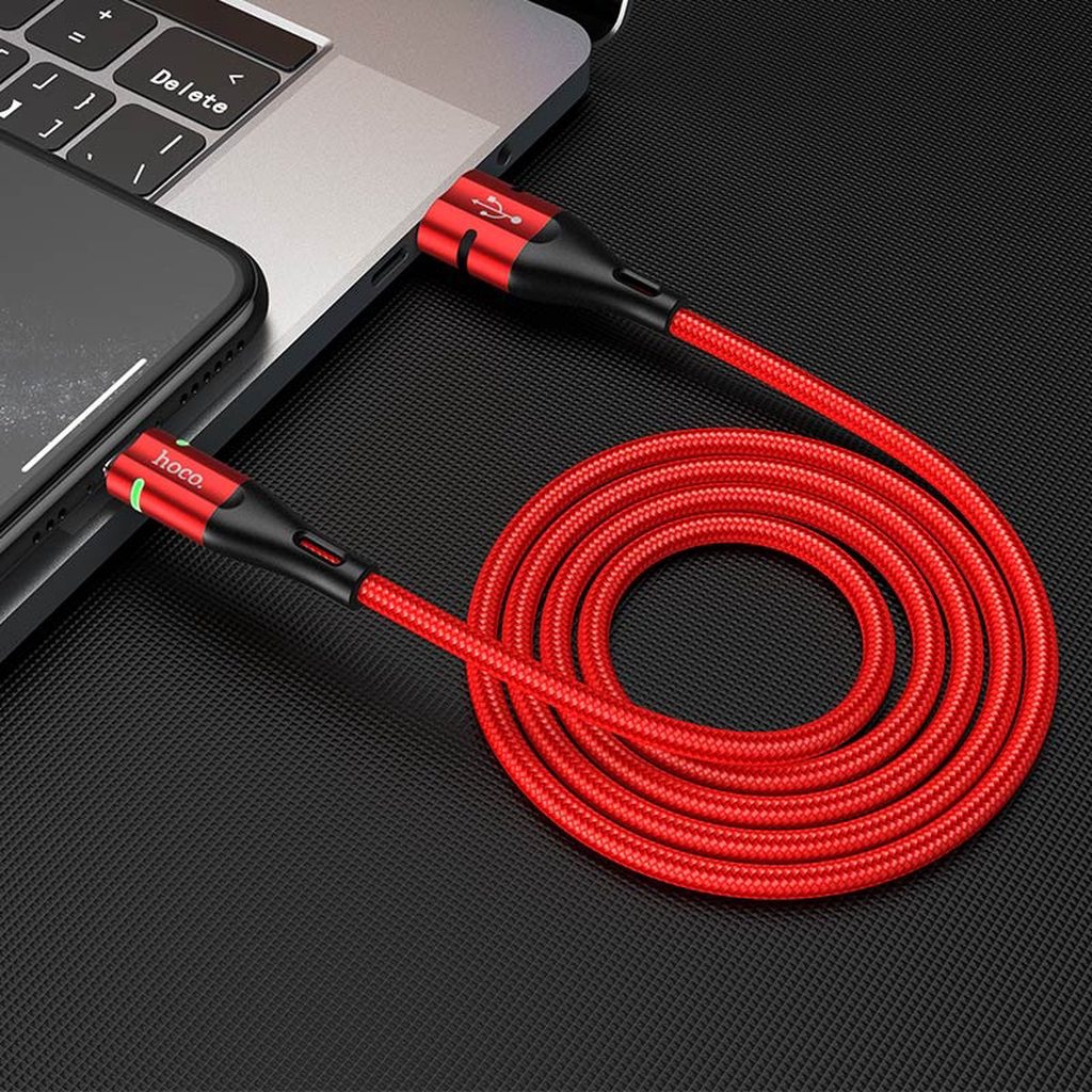 CÁP SẠC NHANH HOCO U93 DÒNG 2.4A ĐẦU LIGHTNING DÀI 1.2M - CHÍNH HÃNG