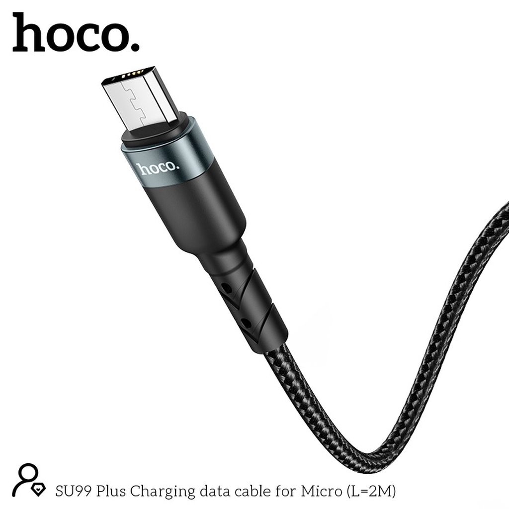 CÁP SẠC NHANH HOCO SU99 PLUS MICRO DÒNG 2.4A DÀI 2M - CHÍNH HÃNG