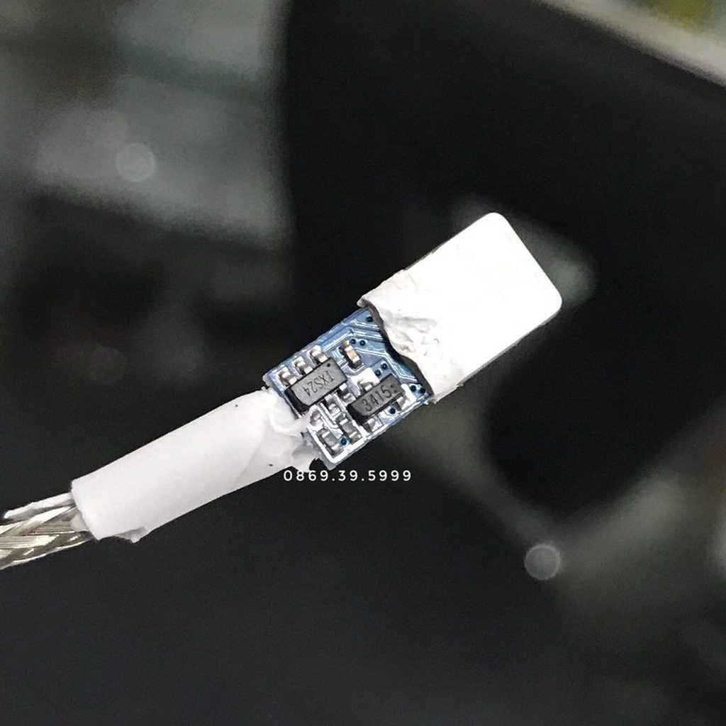 CÁP IP7 FOXCONN 5 CHIP 3415 CÓ 2 ĐẦU BỌC THÉP ĐAN LƯỚI DẦY 144 SỢI