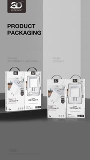 BỘ SẠC NHANH SD DESIGN C66 DÒNG 2.4A ĐẦU TYPE C - CHÍNH HÃNG