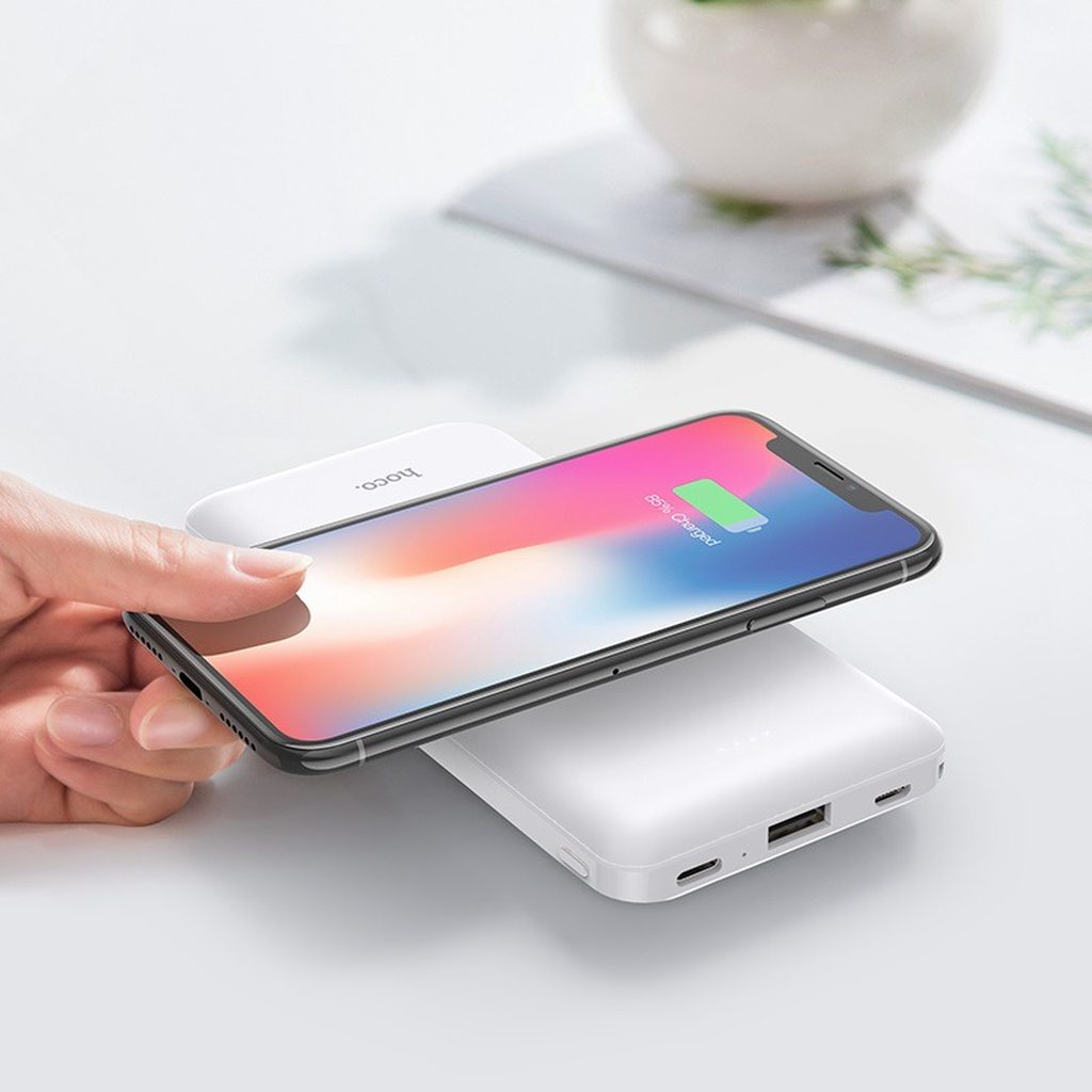 SẠC DỰ PHÒNG KIÊM SẠC KHÔNG DÂY HOCO J50 / 10000MAH 2 CỔNG RA - CHÍNH HÃNG