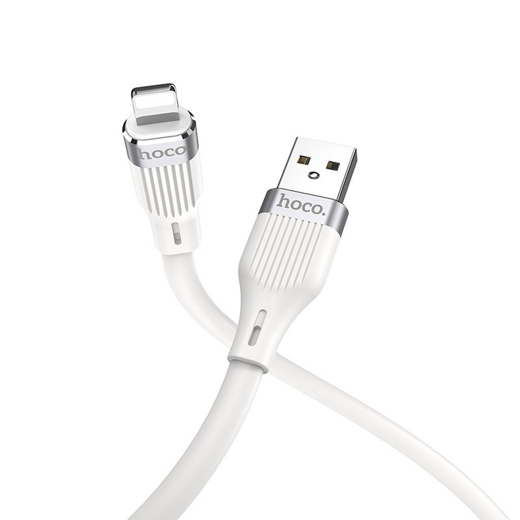 CÁP SẠC NHANH SILICON HOCO U72 DÒNG 2.4A ĐẦU LIGHTNING DÀI 1.2M - CHÍNH HÃNG