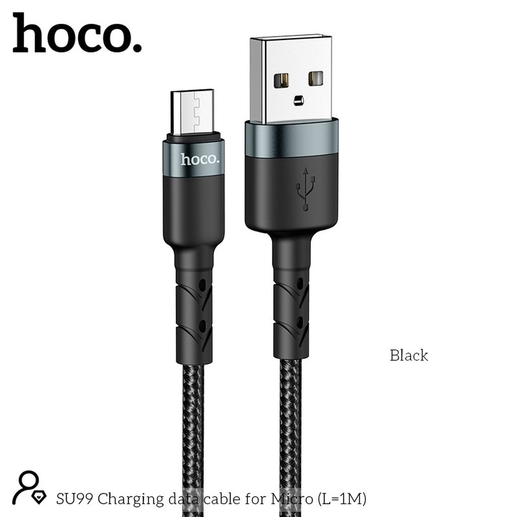 CÁP SẠC NHANH HOCO SU99 MICRO DÒNG  2.4A DÀI 1M - CHÍNH HÃNG