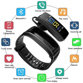 TALK BAND - ĐỒNG HỒ THÔNG MINH KÈM TAI NGHE BLUETOOTH 2 IN 1 (FULL BOX)