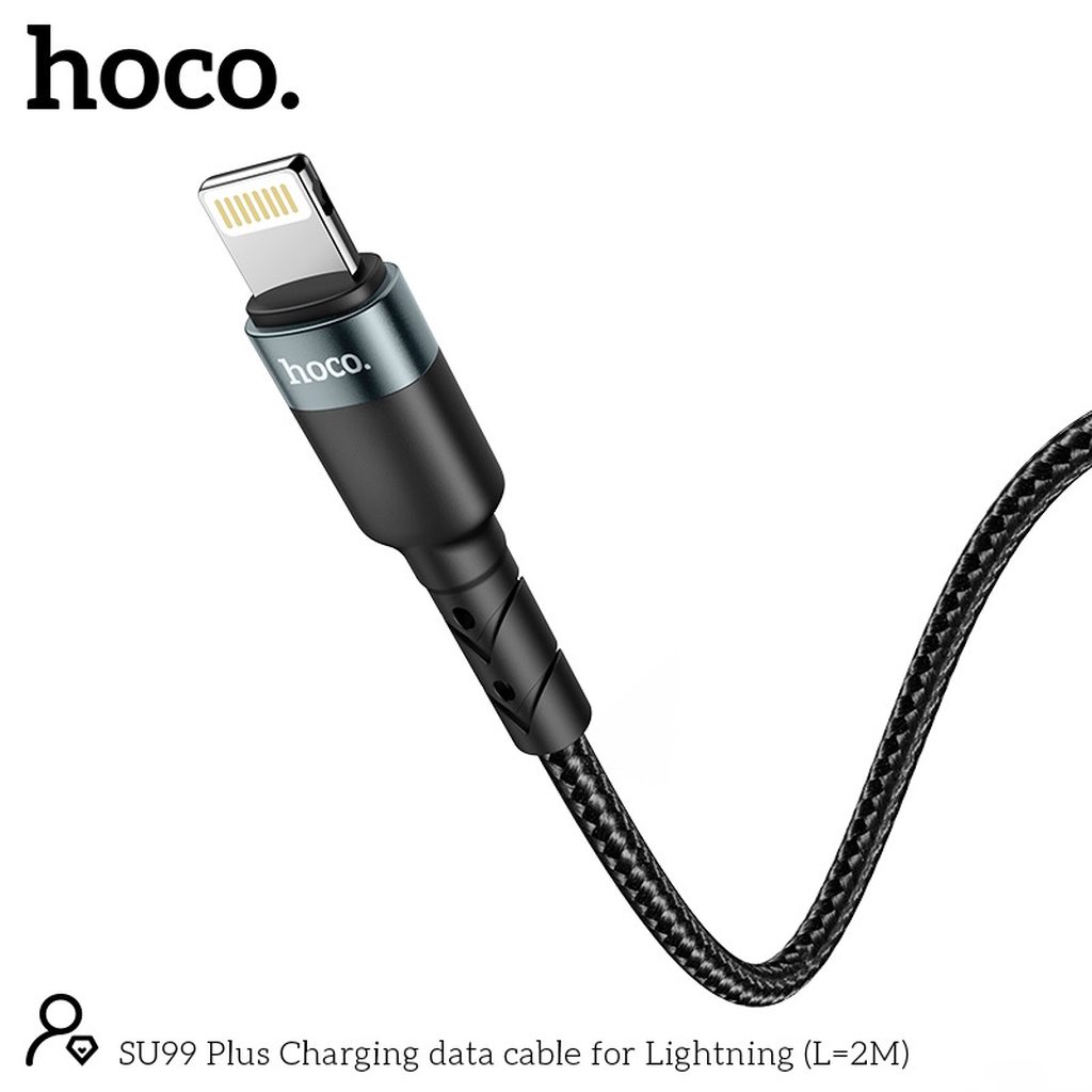 CÁP SẠC NHANH HOCO SU99 PLUS LIGHTNING DÒNG 2.4A DÀI 2M - CHÍNH HÃNG