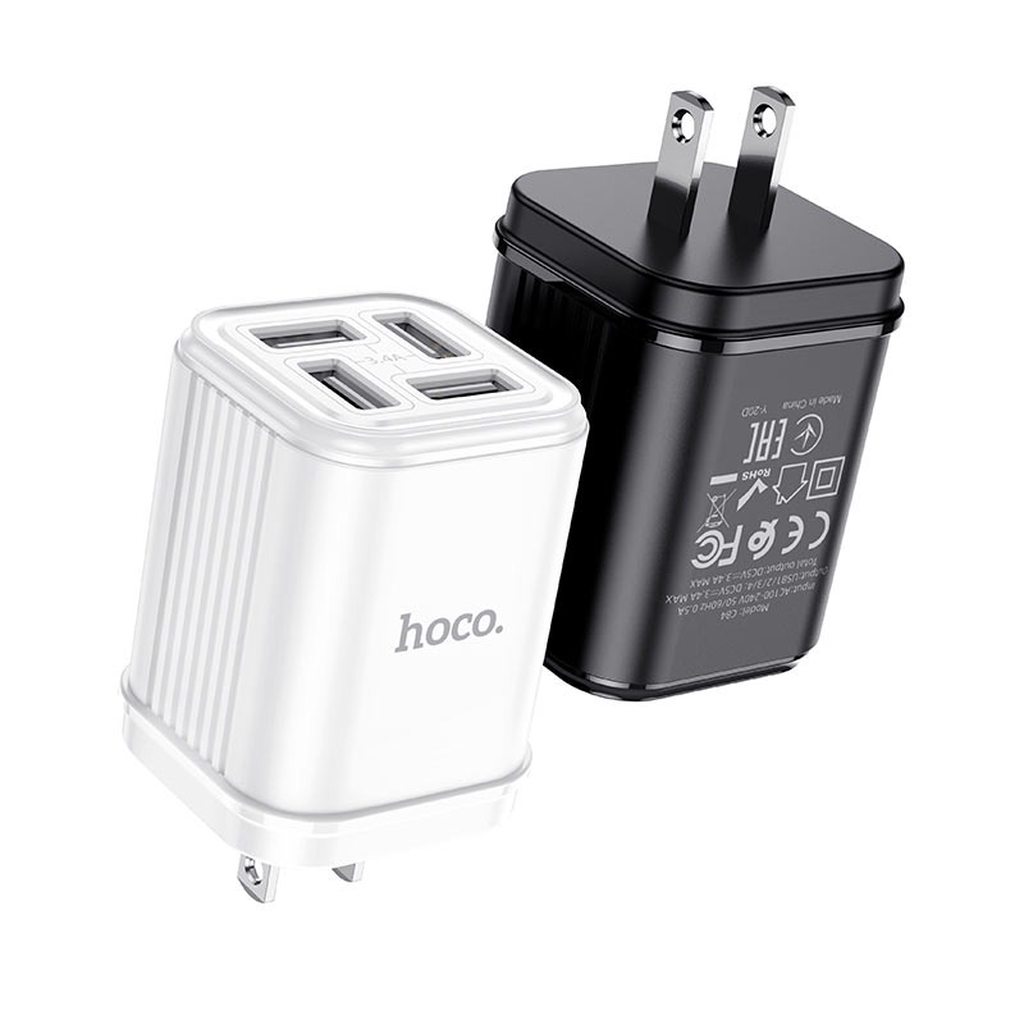 CỦ SẠC NHANH HOCO C84 / 3.4A / 4 CỔNG - CHÍNH HÃNG