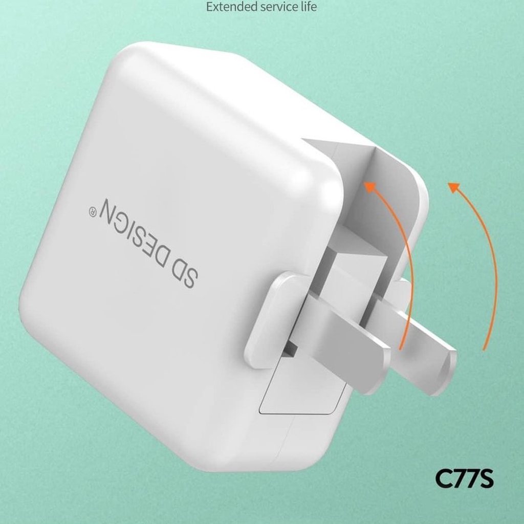 CỦ SẠC SD DESIGN C77S / 2.4A - CHÍNH HÃNG