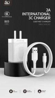 BỘ SẠC NHANH SD DESIGN B03 QC2.0 / 2A ĐẦU LIGHTNING - CHÍNH HÃNG
