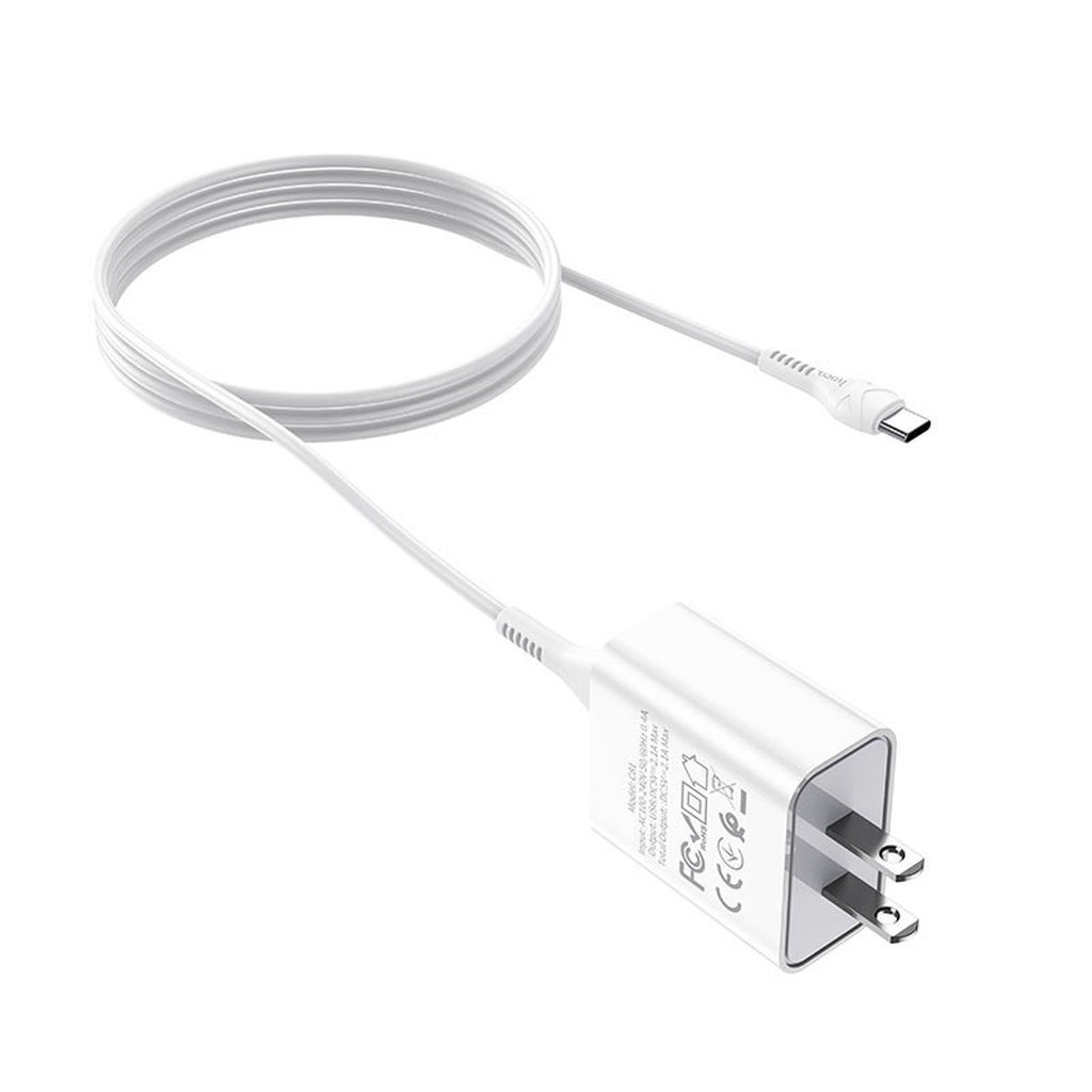 BỘ SẠC NHANH HOCO C81 5V/2.1A ĐẦU TYPE C DÀI 1M - CHÍNH HÃNG