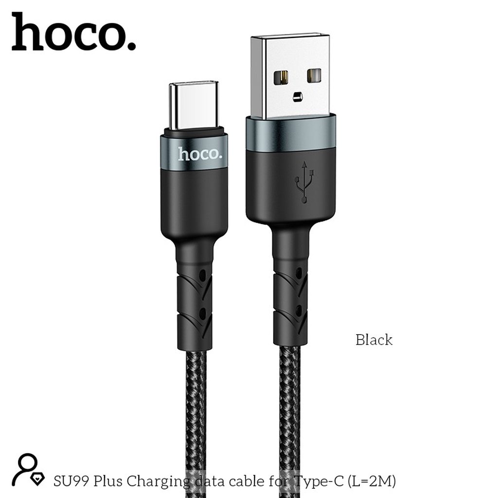 CÁP SẠC NHANH HOCO SU99 PLUS TYPE C DÒNG 3A DÀI 2M - CHÍNH HÃNG