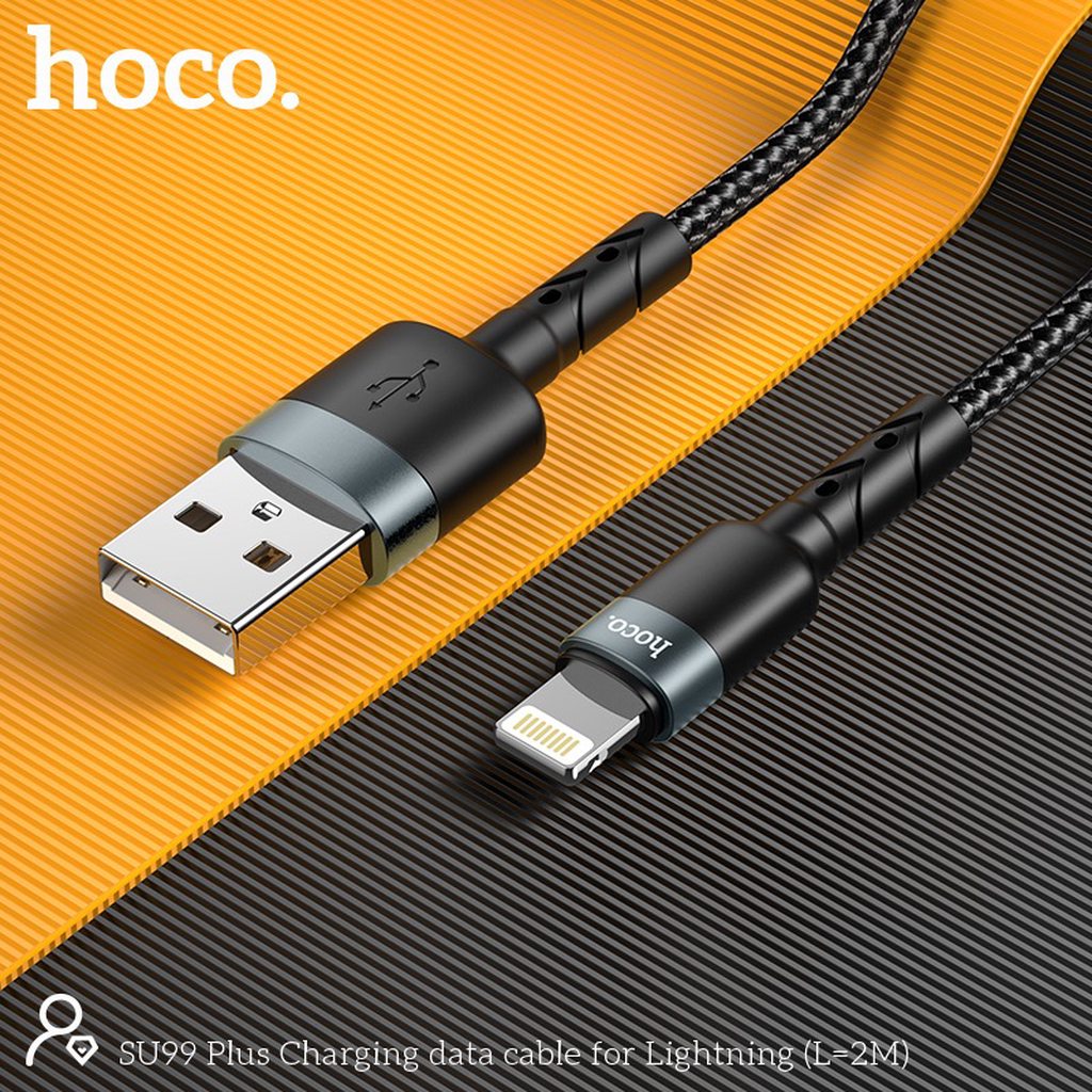 CÁP SẠC NHANH HOCO SU99 PLUS LIGHTNING DÒNG 2.4A DÀI 2M - CHÍNH HÃNG