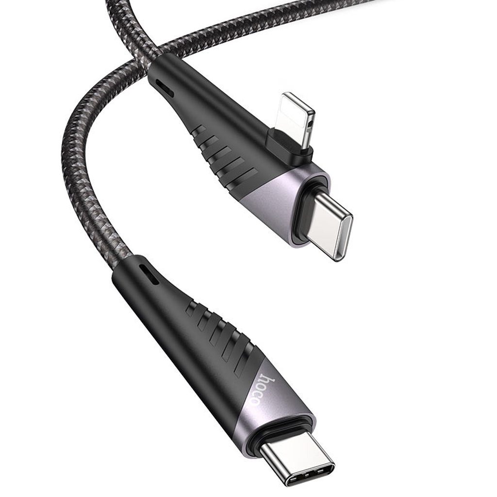 CÁP SẠC NHANH HOCO 2 IN 1 U95 PD 20W TYPE-C/LIGHTNING RA TYPE C DÀI 1.2M - CHÍNH HÃNG