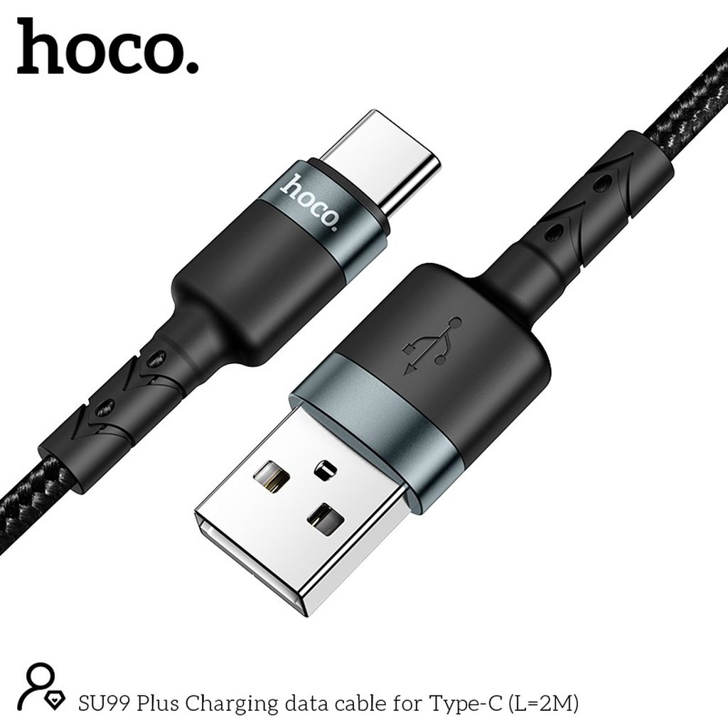 CÁP SẠC NHANH HOCO SU99 PLUS TYPE C DÒNG 3A DÀI 2M - CHÍNH HÃNG