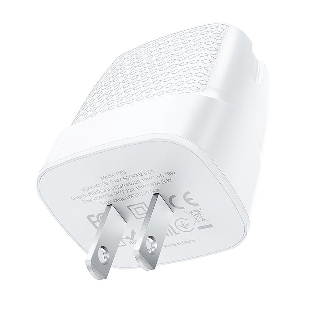 CỦ SẠC NHANH HOCO C85 PD / 20W / QC3.0 - CHÍNH HÃNG