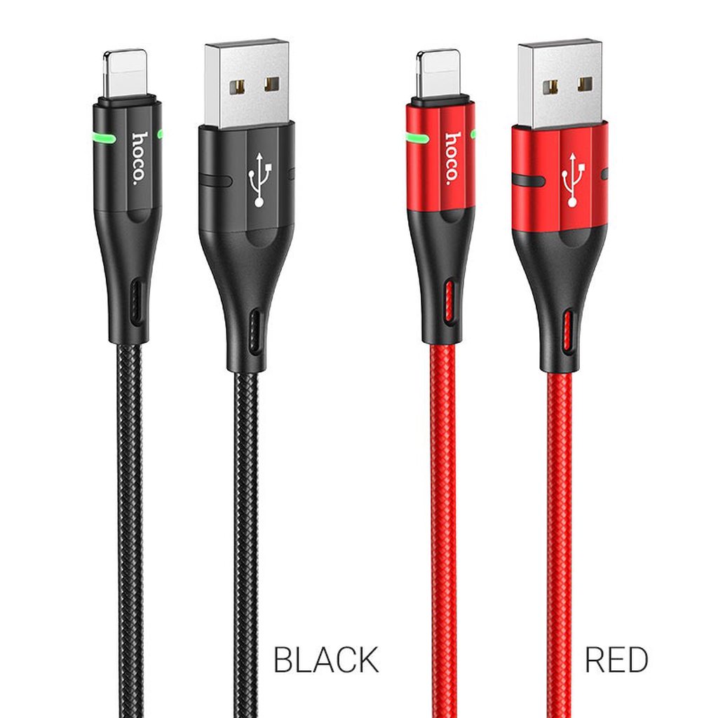 CÁP SẠC NHANH HOCO U93 DÒNG 2.4A ĐẦU LIGHTNING DÀI 1.2M - CHÍNH HÃNG