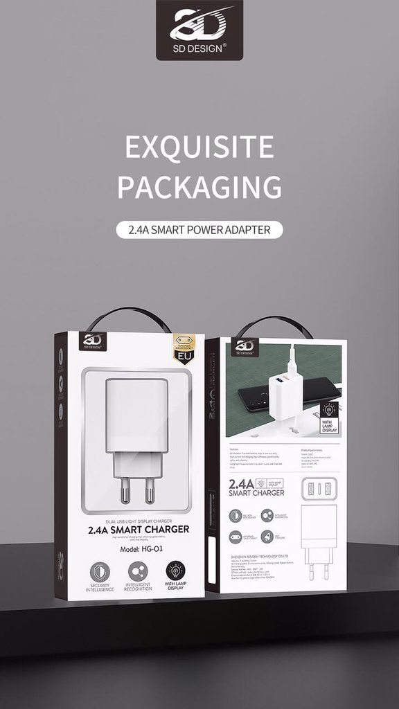 BỘ SẠC SD DESIGN HG-01 ĐẦU LIGHTNING - CHÍNH HÃNG