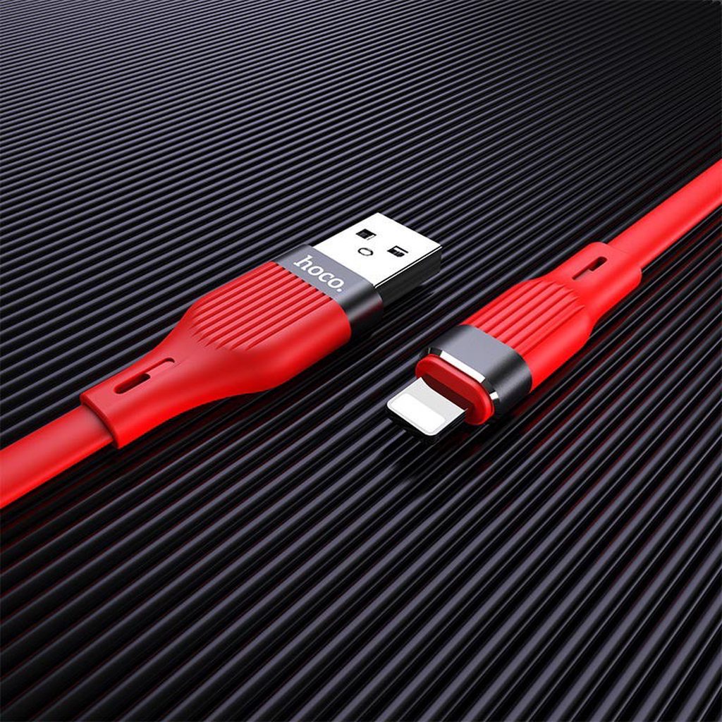 CÁP SẠC NHANH SILICON HOCO U72 DÒNG 2.4A ĐẦU LIGHTNING DÀI 1.2M - CHÍNH HÃNG