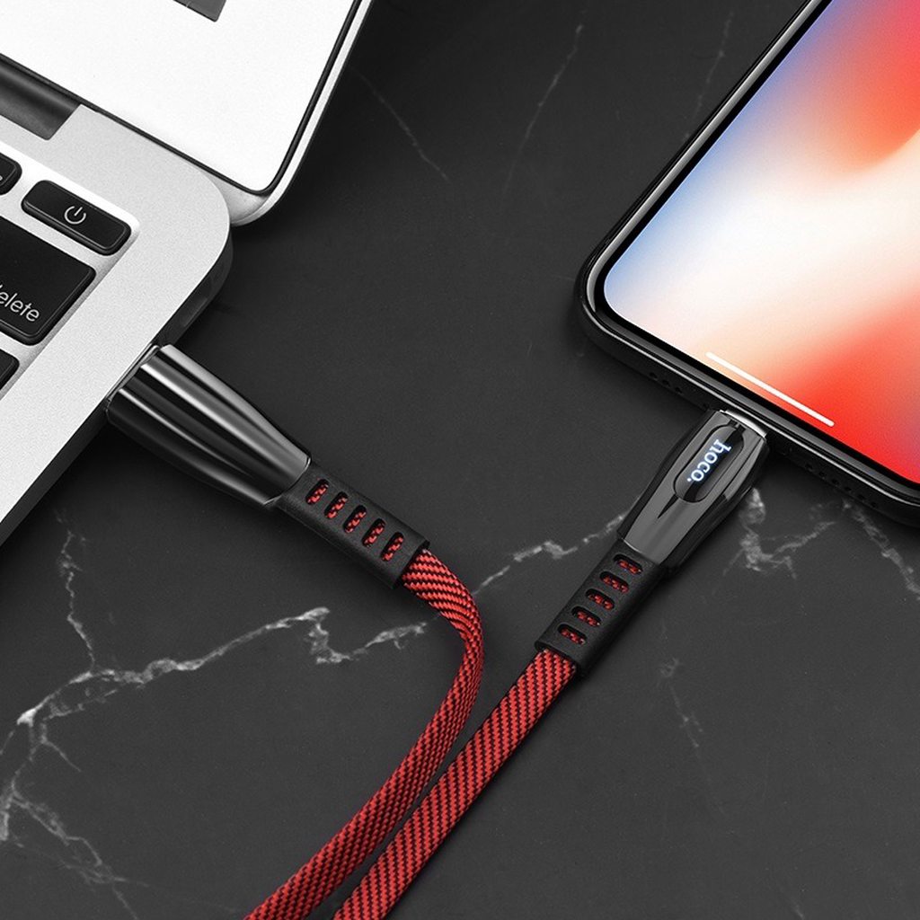 CÁP SẠC NHANH HOCO U70 DÒNG 2.4A ĐẦU LIGHTNING DÀI 1.2M - CHÍNH HÃNG