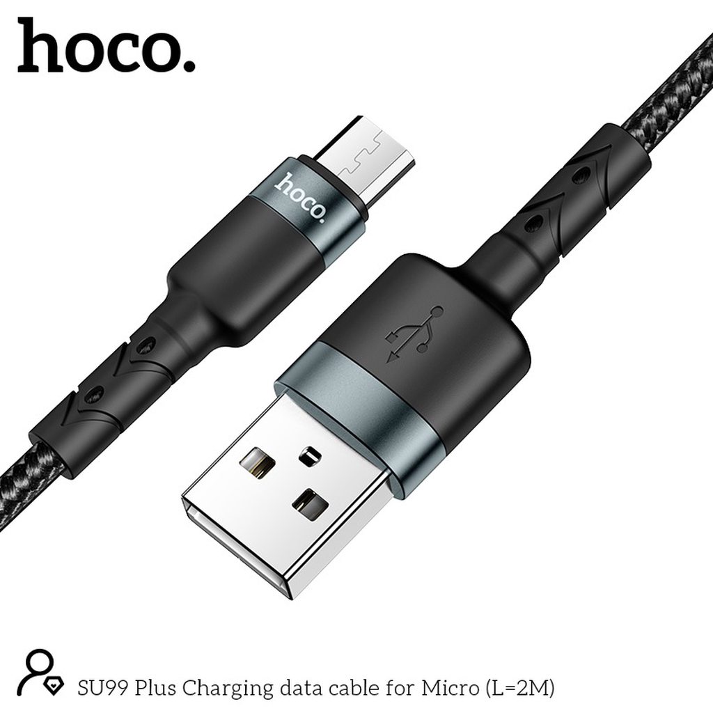 CÁP SẠC NHANH HOCO SU99 PLUS MICRO DÒNG 2.4A DÀI 2M - CHÍNH HÃNG