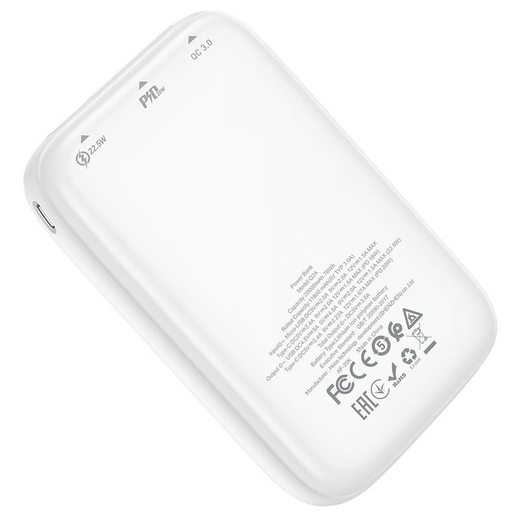 SẠC DỰ PHÒNG CAO CẤP HOCO Q2A / 20000MAH CỔNG RA SẠC NHANH PD 20W / QC3.0 - CHÍNH HÃNG