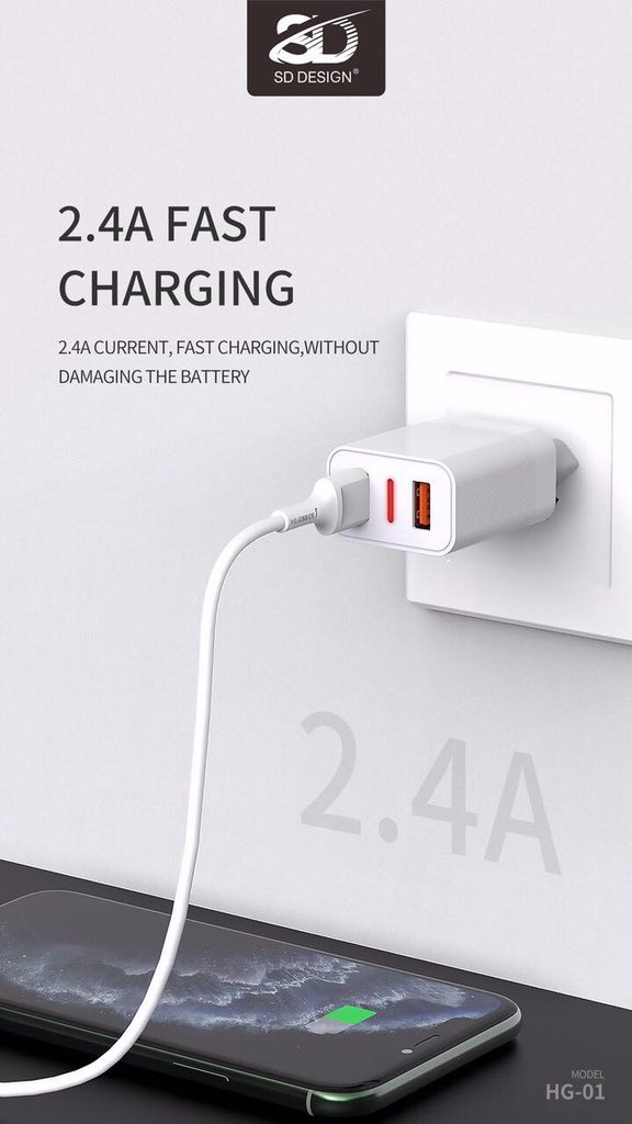 BỘ SẠC SD DESIGN HG-01 ĐẦU MICRO - CHÍNH HÃNG