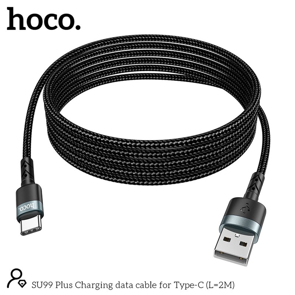 CÁP SẠC NHANH HOCO SU99 PLUS TYPE C DÒNG 3A DÀI 2M - CHÍNH HÃNG