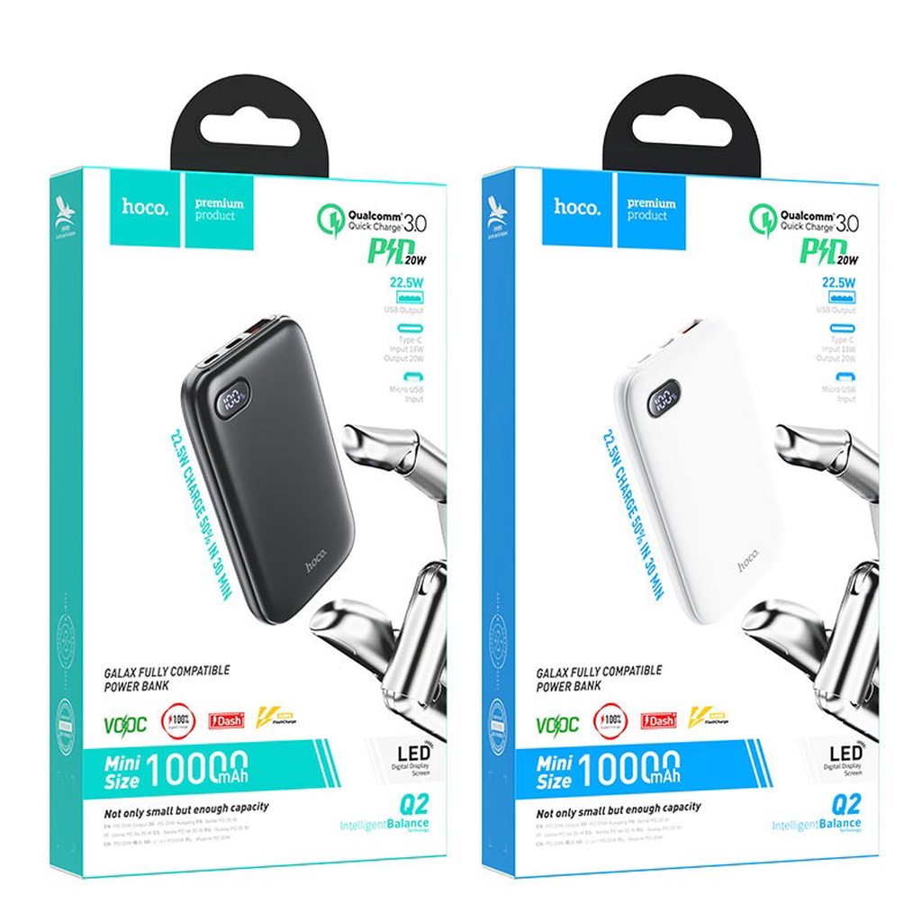 SẠC DỰ PHÒNG CAO CẤP HOCO Q2 / 10000MAH CỔNG RA SẠC NHANH PD 20W / QC3.0 - CHÍNH HÃNG