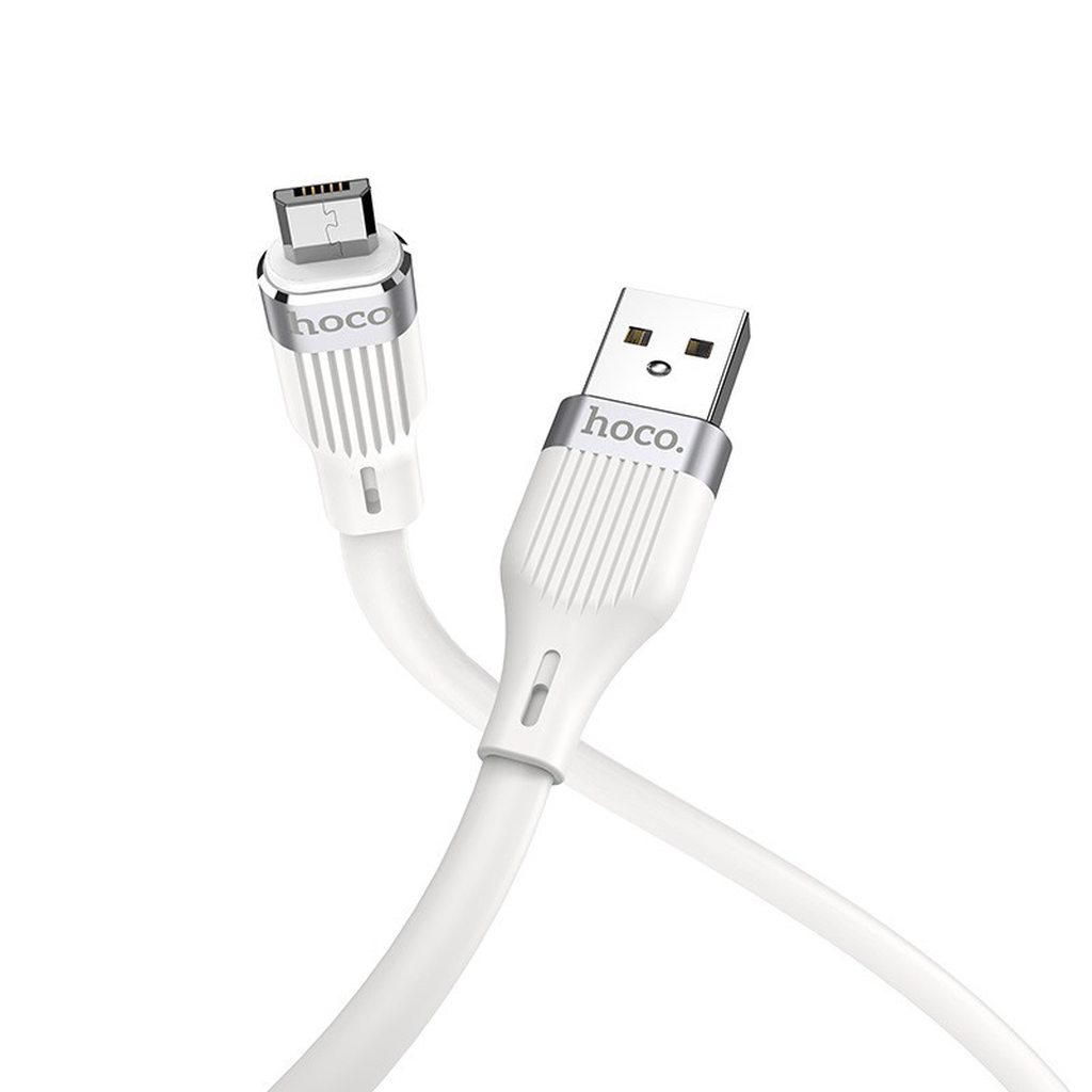 CÁP SẠC NHANH SILICON HOCO U72 DÒNG 2.4A ĐẦU MICRO DÀI 1.2M - CHÍNH HÃNG