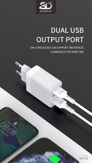 BỘ SẠC SD DESIGN HG-01 ĐẦU LIGHTNING - CHÍNH HÃNG