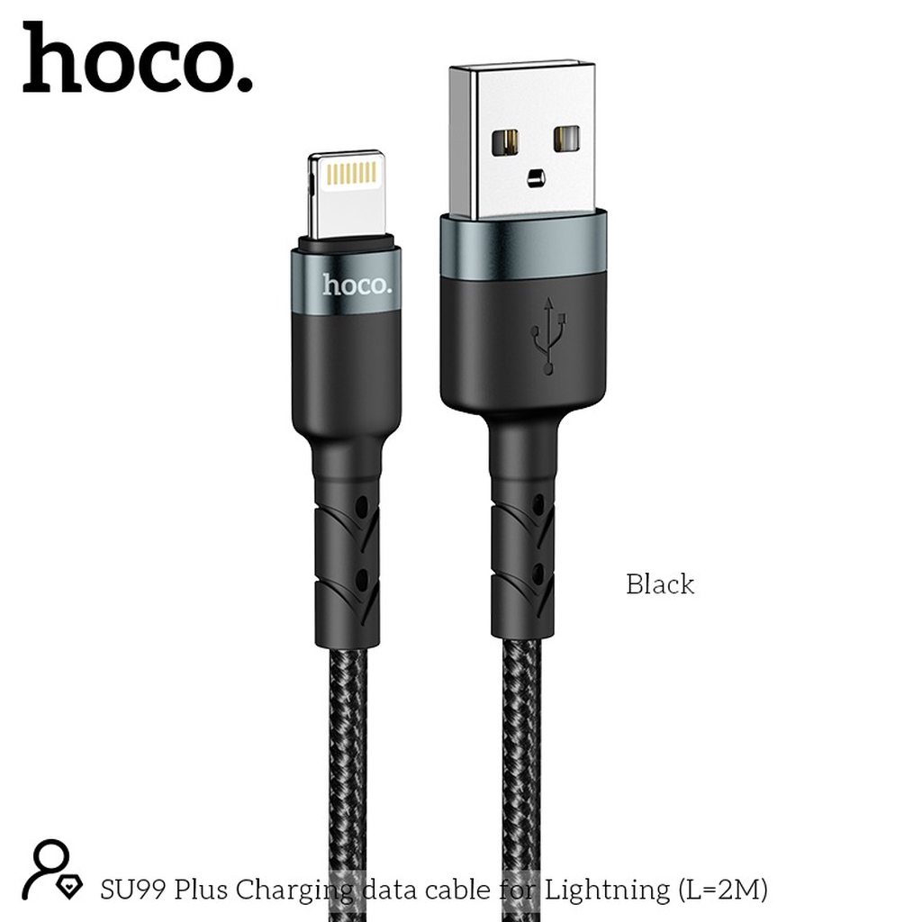 CÁP SẠC NHANH HOCO SU99 PLUS LIGHTNING DÒNG 2.4A DÀI 2M - CHÍNH HÃNG